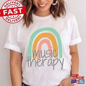 Music Therapy Shirt Rainbow T-Shirt Therapist Session Plan Planner Tee